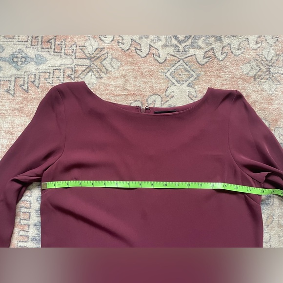 Adrienne Vittadini Burgundy Bell Sleeve Whimsigoth Romantic Fairy Dress Women 6 - Picture 4 of 4